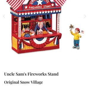 Uncle Sam's Fireworks Stand Figurine